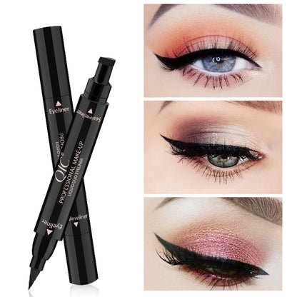 Eyeliner Stamp Double-sided Liquid Winged Eyeliner Pencil Smudge Proof Long Lasting Black