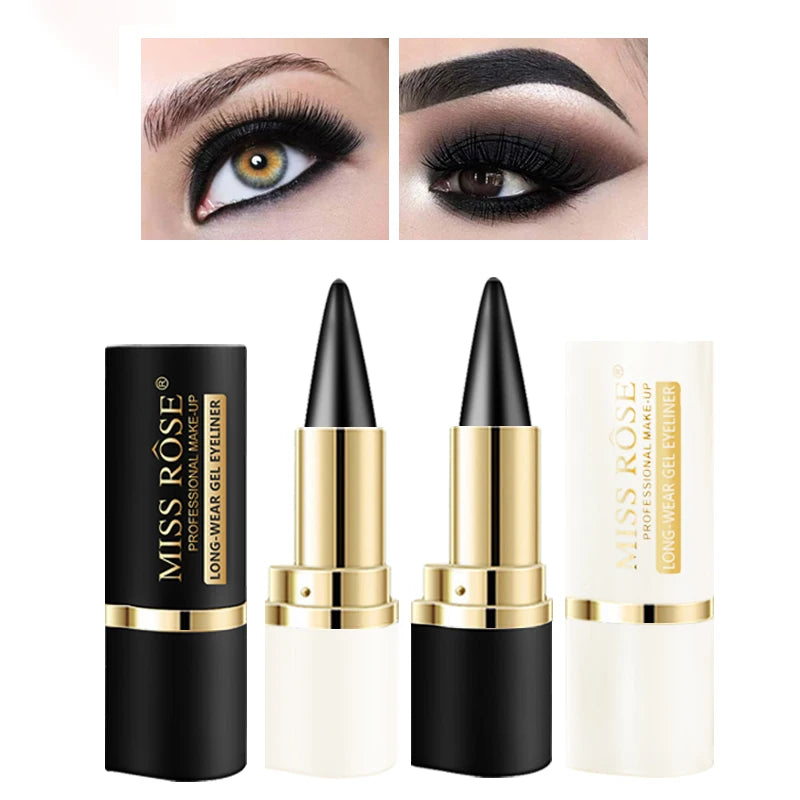 1 Count /2 Counts Gel Eyeliner Set, Cream Eyeliner Tool Smudge Proof and Waterproof Eyeliner Pencil Matte Brown Eye-liner Pencil Tattoo Eyeliner Pen Eyeliner Gel Stick Makeup Eyeliners for Women