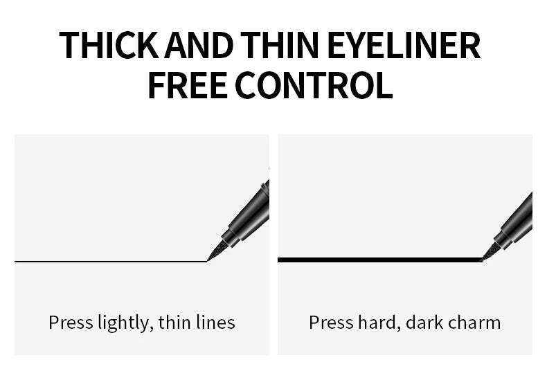 Liquid Eyeliner Pen Waterproof Black Long-Lasting Eye Liner Pencil Thick Quick-Dry Cosmetics Makeup Tool