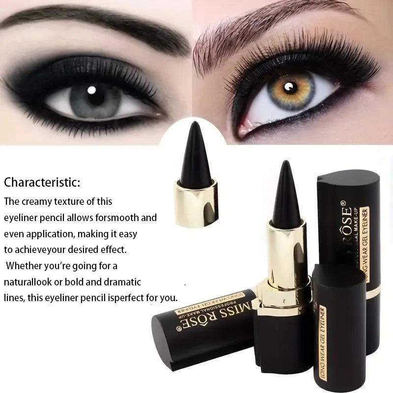 1 Count /2 Counts Gel Eyeliner Set, Cream Eyeliner Tool Smudge Proof and Waterproof Eyeliner Pencil Matte Brown Eye-liner Pencil Tattoo Eyeliner Pen Eyeliner Gel Stick Makeup Eyeliners for Women